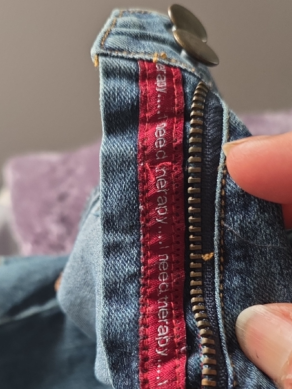 Need Therapy Light Wash Jeans with Suede crisscross waistband Design